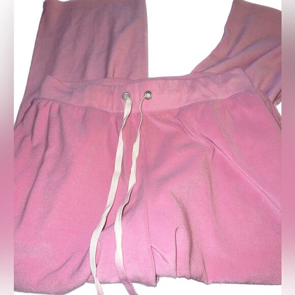 CANDACE CAMERON Bure pink Terry cropped beach pants, worn 1 time - Picture 1 of 3